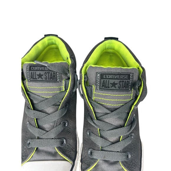 Converse Chunk Taylor All Star Kids' Sneakers Stylish Gray & Neon Green Size 2.5 - Picture 4 of 10